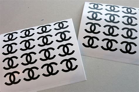 chanel vinyl stickers|chanel logo stickers sheet.